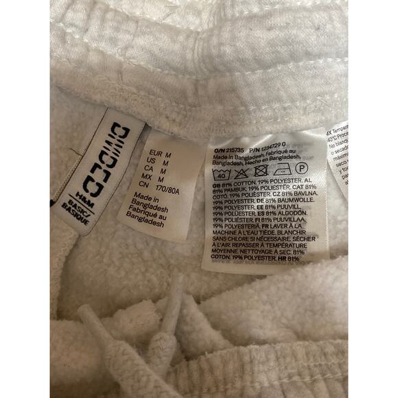 H&M Divided Women's Gray High Waisted Pull On Wide Leg Lounge Sweat Pants Size M - Picture 4 of 4